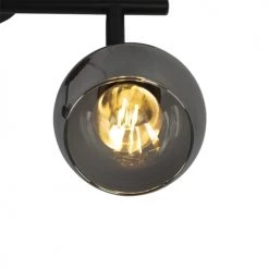 QAZQA Appliques Murales Et Spots Spot Plafond En Verre Noir -Luminaires Contemporain Soldes spot plafond en verre noir 10