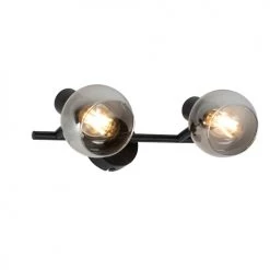 QAZQA Appliques Murales Et Spots Spot Plafond En Verre Noir -Luminaires Contemporain Soldes spot plafond en verre noir 8