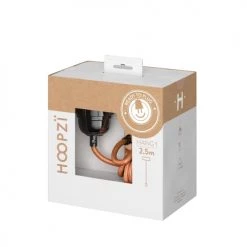 Hoopzi Suspensions Suspension 1 Fil électrique En Tissu Cuivre 2,5m Douille Noire -Luminaires Contemporain Soldes suspension 1 fil electrique en tissu cuivre 2 5m douille noire 3