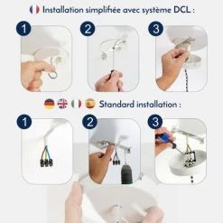 Hoopzi Suspensions Suspension 1 Fil électrique En Tissu Cuivre 3m -Luminaires Contemporain Soldes suspension 1 fil electrique en tissu cuivre 3m 3