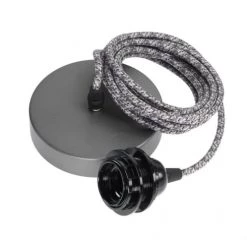 Hoopzi Suspensions Suspension 1 Fil électrique En Tissu Gentleman Chevron 3m