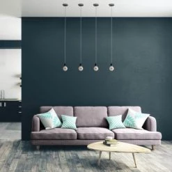 Hoopzi Suspensions Suspension 1 Fil électrique En Tissu Gris 2,5m Douille Noire -Luminaires Contemporain Soldes suspension 1 fil electrique en tissu gris 2 5m douille noire 2