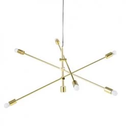 Maisons Du Monde Suspensions Suspension 3 Bras Orientables En Métal Doré
