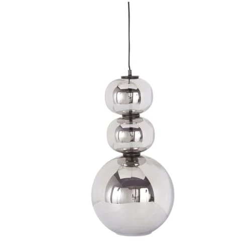 Maisons Du Monde Suspensions Suspension 3 Globes En Métal Et Verre Fumé H59 1 Maisons Du Monde Suspensions Suspension 3 Globes En Métal Et Verre Fumé H59