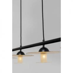 Kare Design Suspensions Suspension 4 Disques En Acier Doré Et Noir -Luminaires Contemporain Soldes suspension 4 disques en acier dore et noir 2