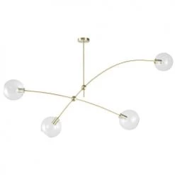 Maisons Du Monde Suspensions Suspension 4 Globes En Verre Et Métal Doré