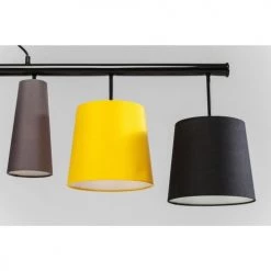 Kare Design Suspensions Suspension 5 Abat-jours En Tissu -Luminaires Contemporain Soldes suspension 5 abat jours en tissu 2