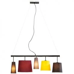 Kare Design Suspensions Suspension 5 Abat-jours En Tissu -Luminaires Contemporain Soldes suspension 5 abat jours en tissu 4