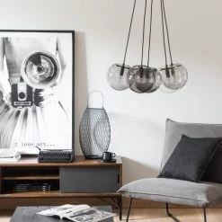 Maisons Du Monde Suspensions Suspension 5 Boules En Verre Et Verre Fumé 8 Maisons Du Monde Suspensions Suspension 5 Boules En Verre Et Verre Fumé -Luminaires Contemporain Soldes suspension 5 boules en verre et verre fume 1000 16 16 165205 6