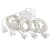 Hoopzi Suspensions Suspension 5 Fils électriques En Tissu Blanc 3,5m Douille Blanche