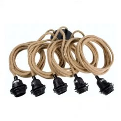 Hoopzi Suspensions Suspension 5 Fils électriques En Tissu Ficelle