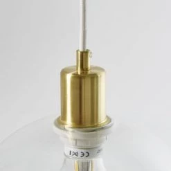 Maisons Du Monde Suspensions Suspension 5 Globes En Verre Et Métal Doré -Luminaires Contemporain Soldes suspension 5 globes en verre et metal dore 1000 2 24 190674 5