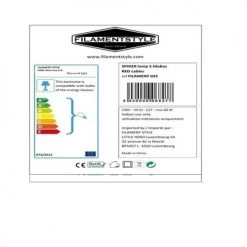 FILAMENT STYLE Suspensions Suspension 5 Lumières Modulable Câble Rouge L150cm -Luminaires Contemporain Soldes suspension 5 lumieres modulable cable rouge l150cm 3