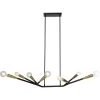 Kare Design Suspensions Suspension 7 Branches En Acier Noir Et Cuivré