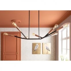 Kare Design Suspensions Suspension 7 Branches En Acier Noir Et Cuivré -Luminaires Contemporain Soldes suspension 7 branches en acier noir et cuivre 2