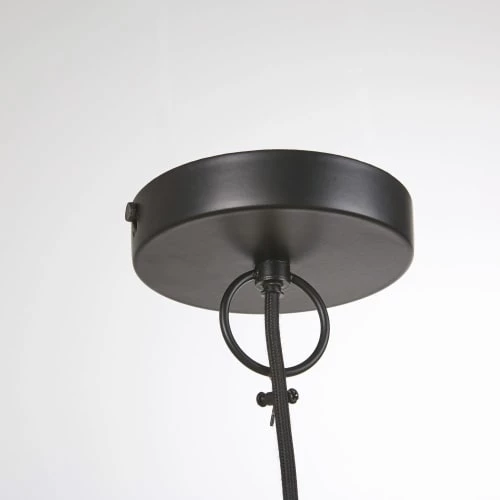 Maisons Du Monde Suspensions Suspension Abat-jour En Verre Fumé à Bulles Et Support En Métal Noir H45 2 Maisons Du Monde Suspensions Suspension Abat-jour En Verre Fumé à Bulles Et Support En Métal Noir H45 – Image 2