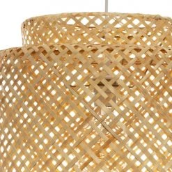 Decoratie Suspensions Suspension Bambou Naturel D40cm -Luminaires Contemporain Soldes suspension bambou naturel d40cm 3