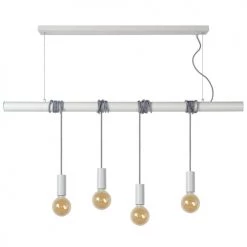 Lucide Suspensions Suspension Barre 4 Lumières En Métal L120cm -Luminaires Contemporain Soldes suspension barre 4 lumieres en metal l120cm 2
