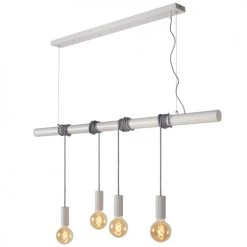 Lucide Suspensions Suspension Barre 4 Lumières En Métal L120cm -Luminaires Contemporain Soldes suspension barre 4 lumieres en metal l120cm 4