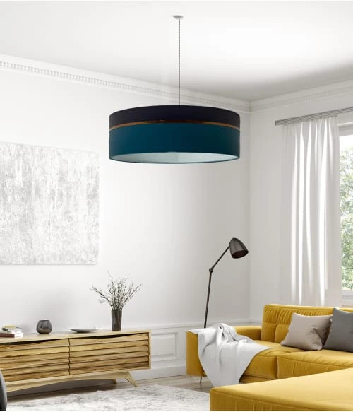 Abat-jours Suspensions Suspension Bicolore Bleu T 65 X H 25 2 Abat-jours Suspensions Suspension Bicolore Bleu T 65 X H 25 – Image 2