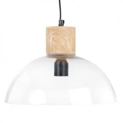 Maisons Du Monde Suspensions Suspension Bois De Manguier Beige Et Verre D30