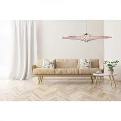 RIF Suspensions Suspension Bois Design Beige Foncé D124cm -Luminaires Contemporain Soldes suspension bois design beige fonce d124cm 2