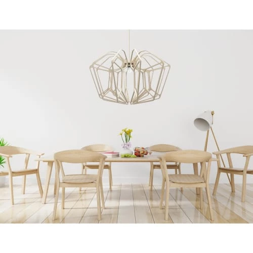 RIF Suspensions Suspension Bois Design Kit Bois Beige Clair D90cm 2 RIF Suspensions Suspension Bois Design Kit Bois Beige Clair D90cm – Image 2