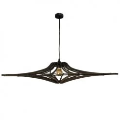 RIF Suspensions Suspension Bois Design Noir Mat D90cm