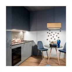 Abat-jours Suspensions Suspension Carré Effet Bois D 50 Cm -Luminaires Contemporain Soldes suspension carre effet bois d 50 cm 2