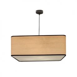 Abat-jours Suspensions Suspension Carré Effet Bois D 50 Cm