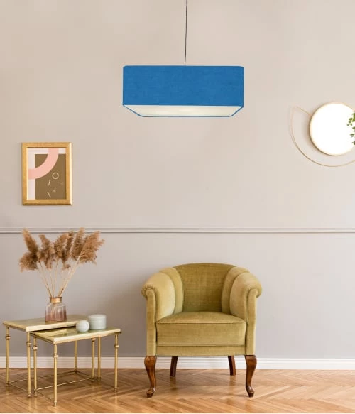 Abat-jours Suspensions Suspension Carrée Carlito Bleu T 50 X H 20 2 Abat-jours Suspensions Suspension Carrée Carlito Bleu T 50 X H 20 – Image 2