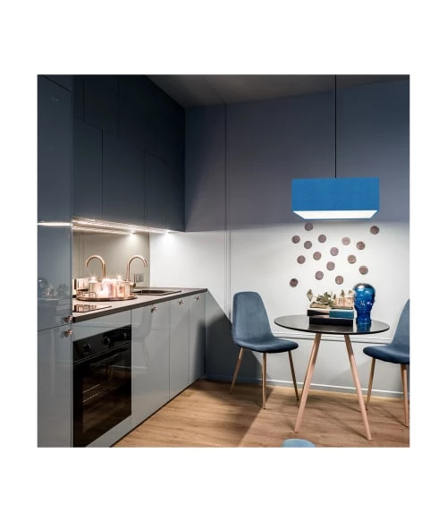 Abat-jours Suspensions Suspension Carrée Carlito Bleu T 50 X H 20 3 Abat-jours Suspensions Suspension Carrée Carlito Bleu T 50 X H 20 – Image 3