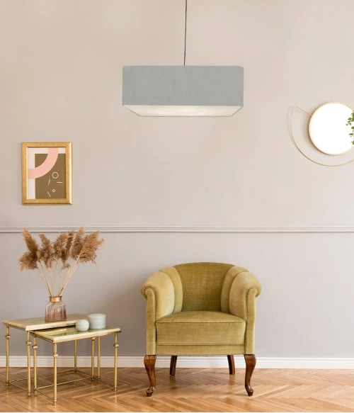 Abat-jours Suspensions Suspension Carrée Carlito Gris Clair T 50 X H 20 2 Abat-jours Suspensions Suspension Carrée Carlito Gris Clair T 50 X H 20 – Image 2