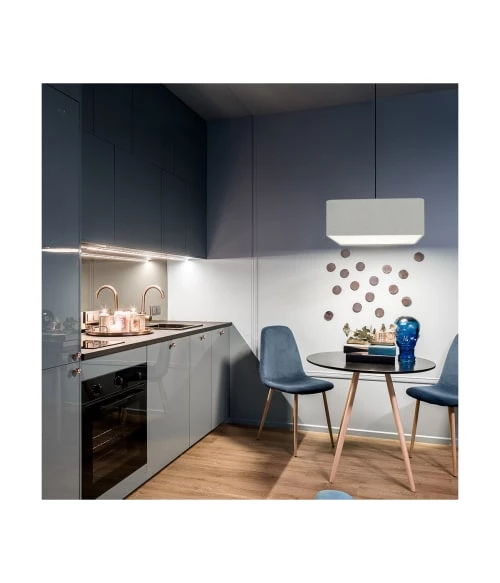 Abat-jours Suspensions Suspension Carrée Carlito Gris Clair T 50 X H 20 3 Abat-jours Suspensions Suspension Carrée Carlito Gris Clair T 50 X H 20 – Image 3