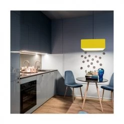 Abat-jours Suspensions Suspension Carrée Carlito Jaune T 50 X H 20 -Luminaires Contemporain Soldes suspension carree carlito jaune t 50 x h 20 7