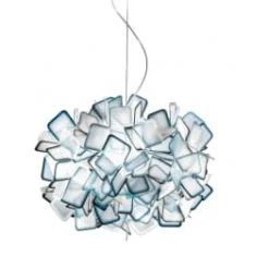 SLAMP Suspensions Suspension Ø53cm -Luminaires Contemporain Soldes suspension clizia plastique bleu 53x25x53 cm
