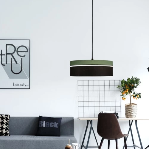 Kauze Luminaires Suspensions Suspension Déco Noir Et Kaki Ø 50 3 Kauze Luminaires Suspensions Suspension Déco Noir Et Kaki Ø 50 – Image 3