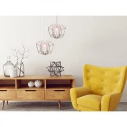 RIF Suspensions Suspension Design Bois Kit Noir Beige Foncé D36cm -Luminaires Contemporain Soldes suspension design bois kit noir beige fonce d36cm 5