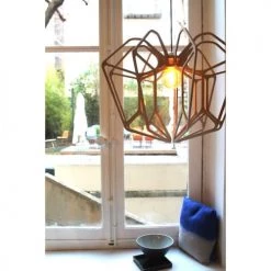 RIF Suspensions Suspension Design Bois Kit Noir Beige Foncé D54cm -Luminaires Contemporain Soldes suspension design bois kit noir beige fonce d54cm 4