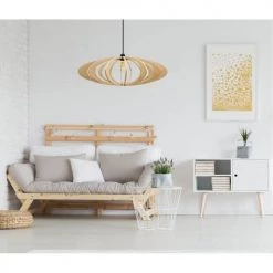 RIF Suspensions Suspension Design Bois Kit Noir Beige Foncé D70cm -Luminaires Contemporain Soldes suspension design bois kit noir beige fonce d70cm 2