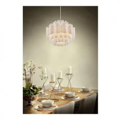 Lampea Suspensions Suspension Design En Blanc 130 Cm -Luminaires Contemporain Soldes suspension design en blanc 130 cm 8