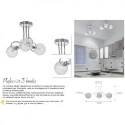 Lampea Suspensions Suspension Design En Chrome 24 Cm -Luminaires Contemporain Soldes suspension design en chrome 24 cm 5