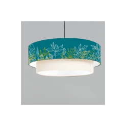 Abat-jours Suspensions Suspension Double Bouquet Bleu Canard T 65 X H 30 -Luminaires Contemporain Soldes suspension double bouquet bleu canard t 65 x h 30 1