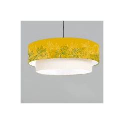 Abat-jours Suspensions Suspension Double Bouquet Jaune Moutarde T 65 X H 30 -Luminaires Contemporain Soldes suspension double bouquet jaune moutarde t 65 x h 30 1