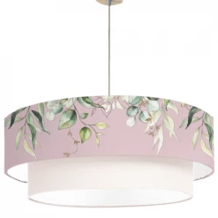 Abat-jours Suspensions Suspension Double Branche Rose Poudré T 65 X H 30