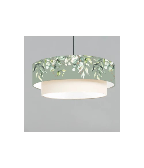 Abat-jours Suspensions Suspension Double Branche Vert Olive T 65 X H 30 3 Abat-jours Suspensions Suspension Double Branche Vert Olive T 65 X H 30 – Image 3