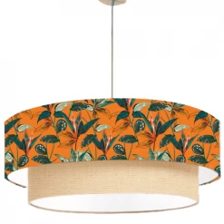 Abat-jours Suspensions Suspension Double Forêt Orange T 65 X H 30
