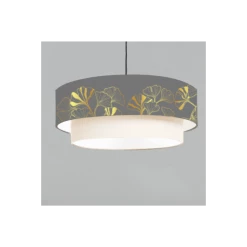 Abat-jours Suspensions Suspension Double Iris Gris T 65 X H 30 -Luminaires Contemporain Soldes suspension double iris gris t 65 x h 30 1