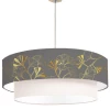 Abat-jours Suspensions Suspension Double Iris Gris T 65 X H 30