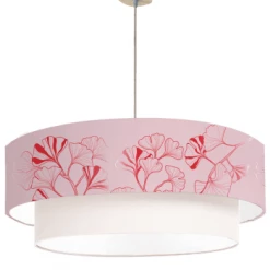 Abat-jours Suspensions Suspension Double Iris Gris T 65 X H 30 -Luminaires Contemporain Soldes suspension double iris rose poudre t 65 x h 30